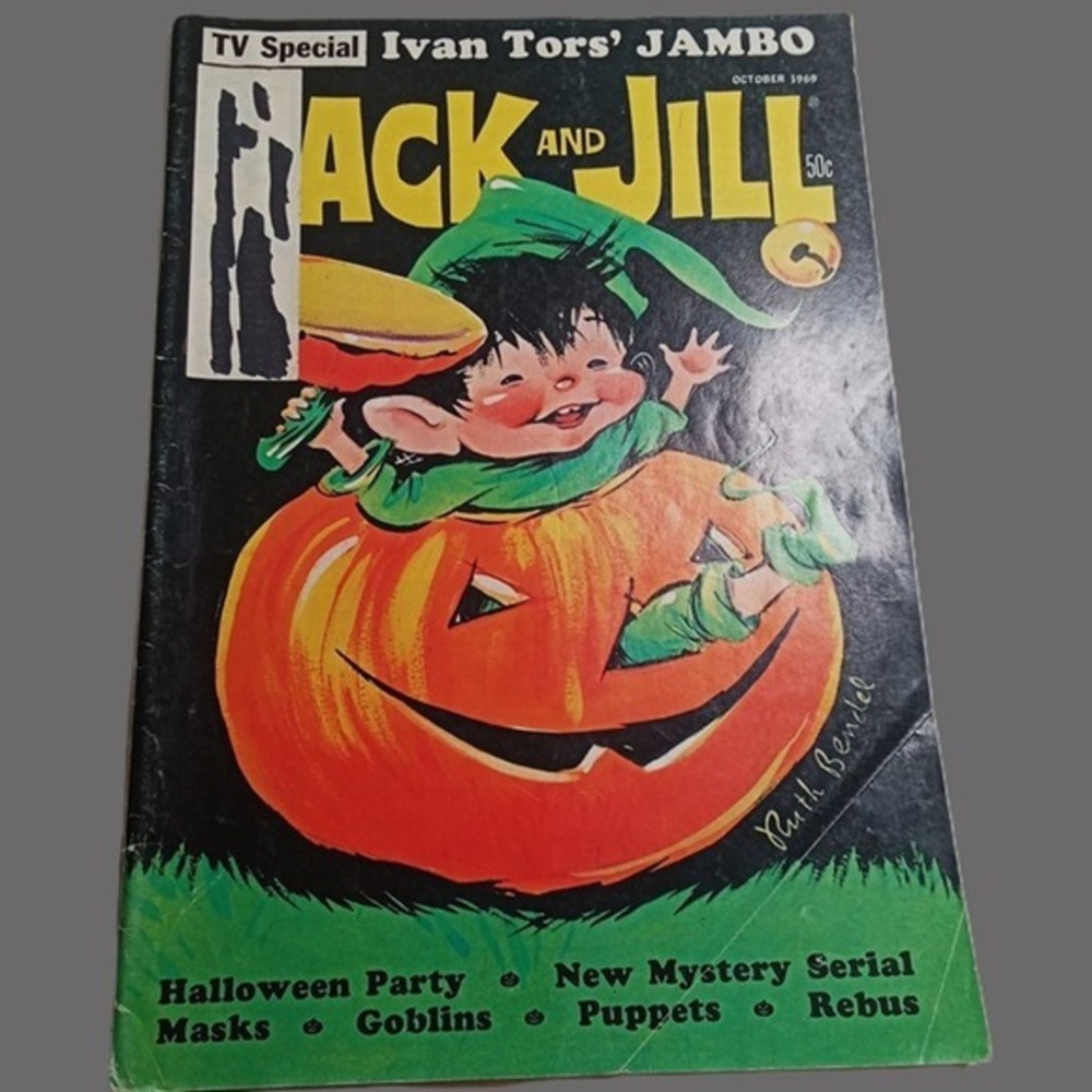 Vintage Jack & Jill Magazine Oct 1969 Halloween Children's Magazine